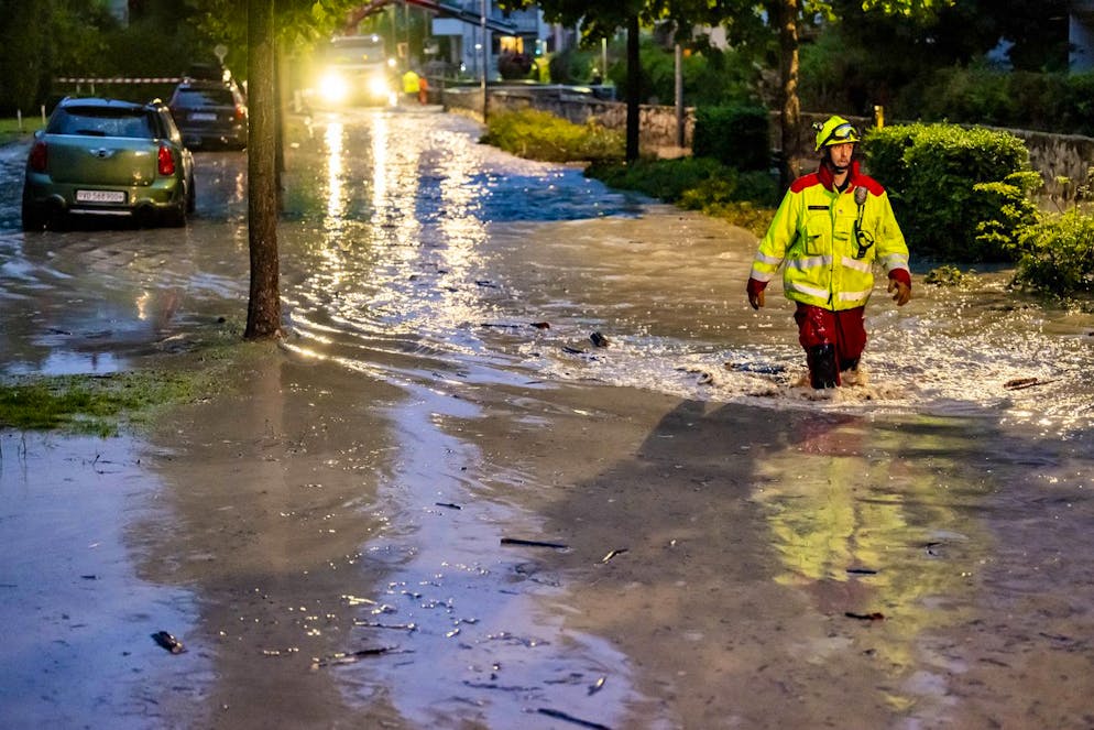 Forti temporali a Morges martedì 25 giugno 2024. C'è stato molto lavoro per i pompieri.