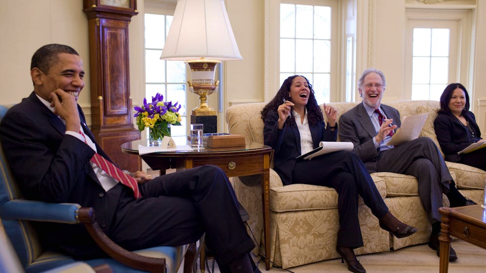 Bob Bauer als Berater von Barack Obama im Oval Office im Februar 2010.