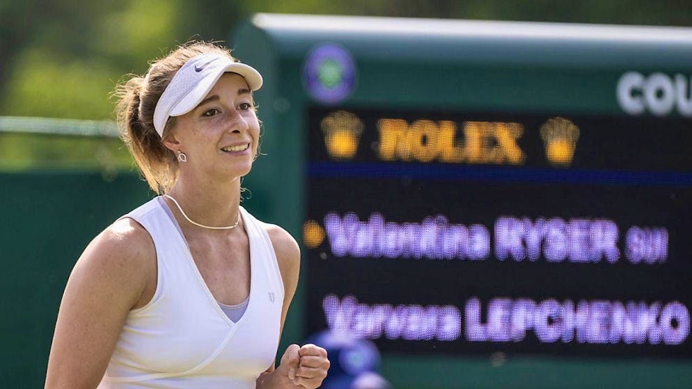 Huge relief: Valentina Ryser won the right to play in the final round to qualify for the Wimbledon main draw in three sets