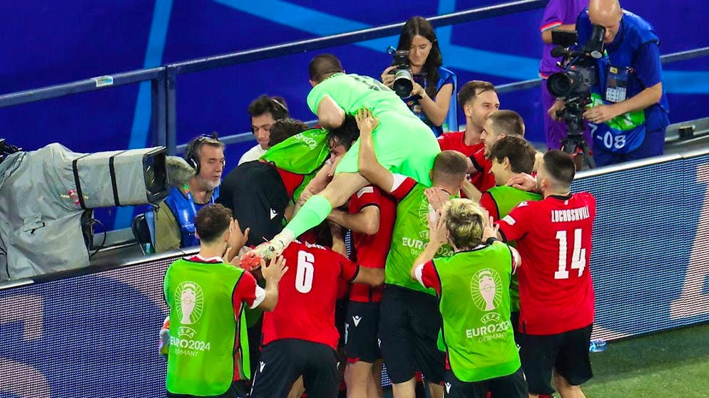 Georgian jubilation knows no bounds after the 2:0 win