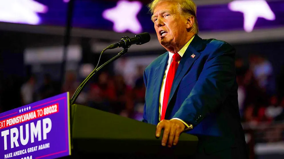 ARCHIVE - Former US President Donald Trump speaks at a campaign event at Temple University in Philadelphia. Photo: Chris Szagola/AP/dpa