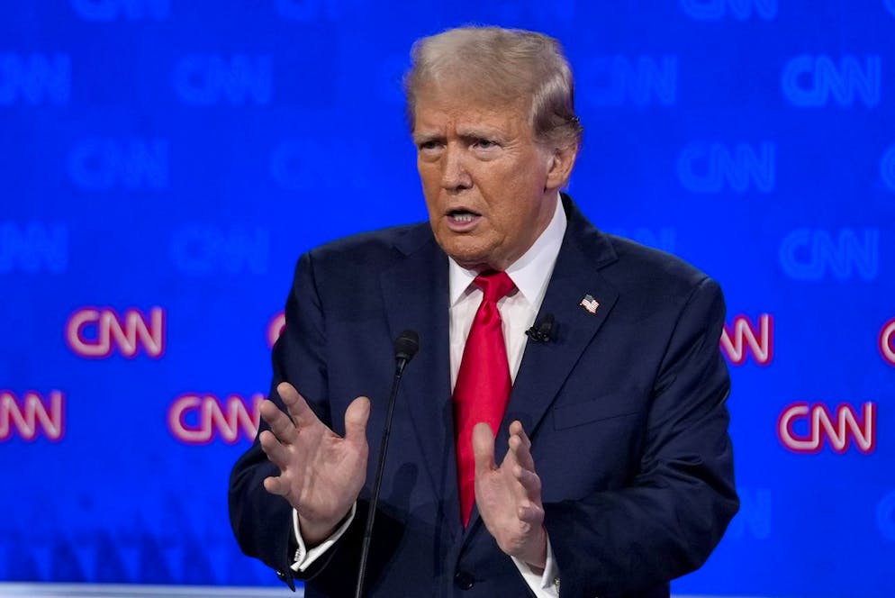 Donald Trump bei der TV-Debatte.