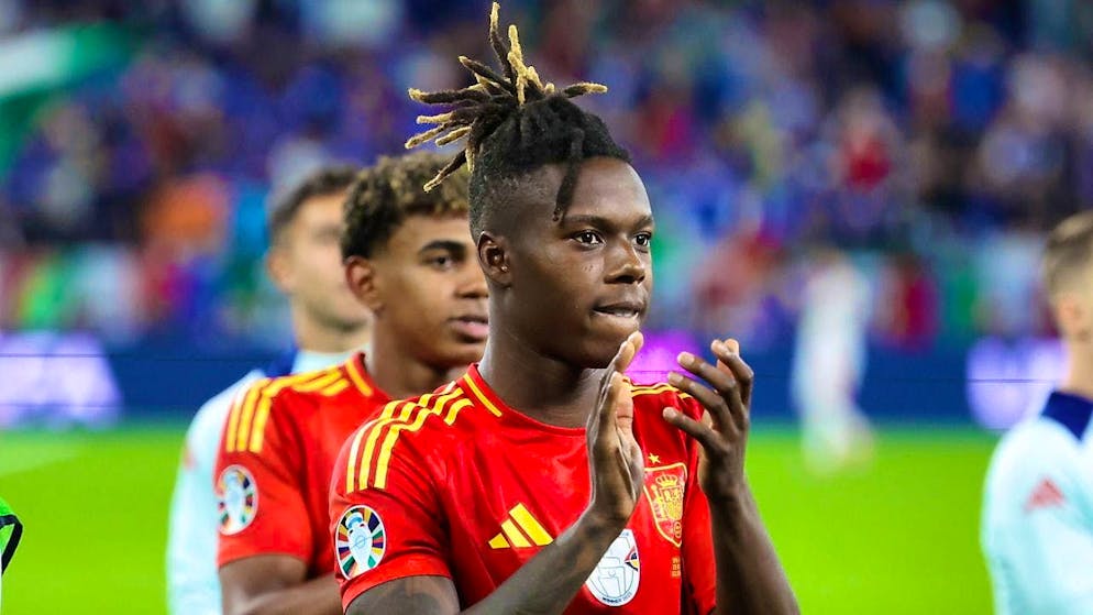 Nico Williams and Lamine Yamal (in the background) represent a Spain that has made a strong start to the tournament