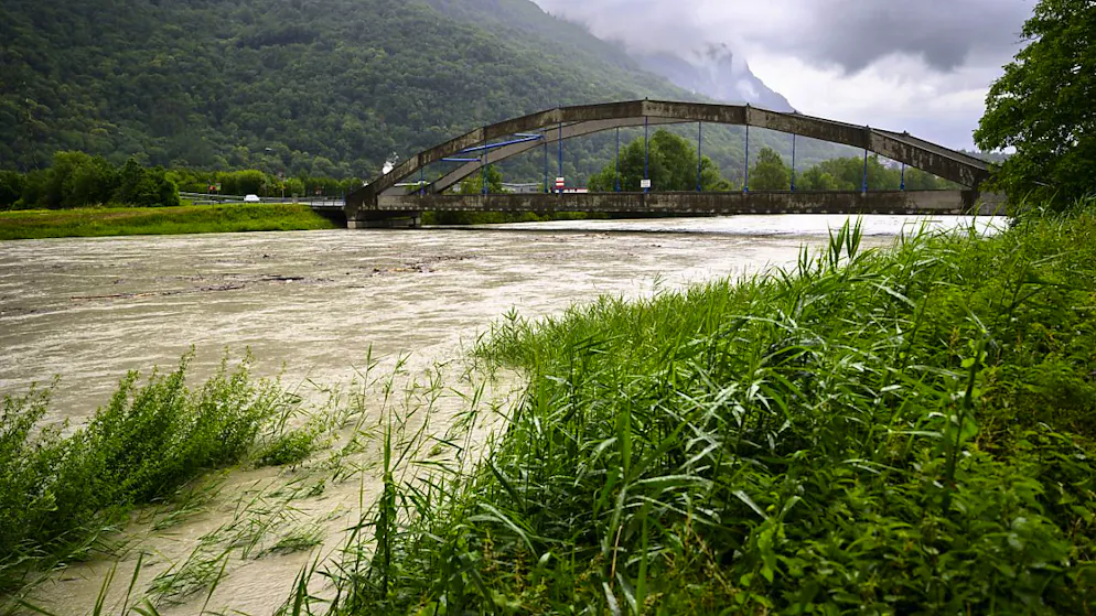 Le acque del Rodano si sono innalzate rapidamente a causa delle forti precipitazioni (foto d'archivio)