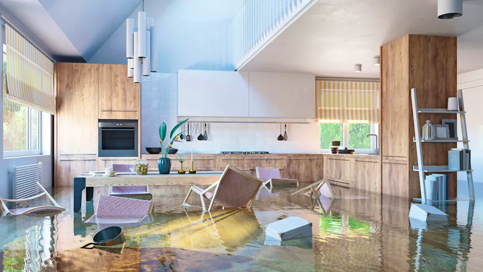 Switch-On: With Swisscom sure, you can insure yourself against water damage in your home, for example.