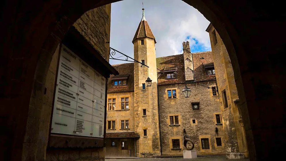 The Neuchâtel criminal court where the trial against the members of the youth gang took place. (archive photo)