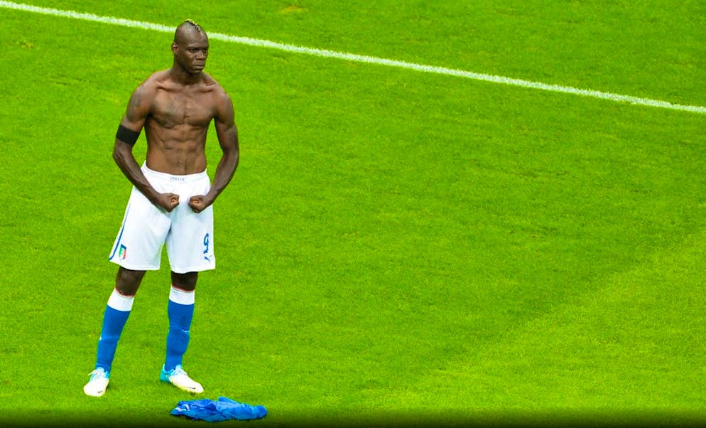 An image for the history books, delivered by Mario Balotelli in 2012.