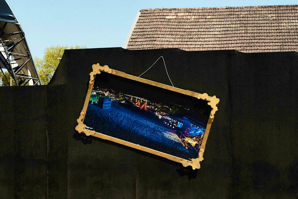 Paléo - the biggest and most beautiful open-air festival in Switzerland. This framed picture shows the festival within the festival. 