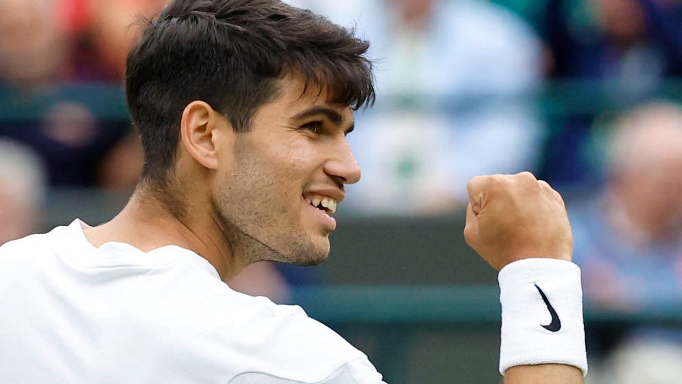 Sehr zufrieden mit seinem Arbeitstag in Wimbledon: Carlos Alcaraz