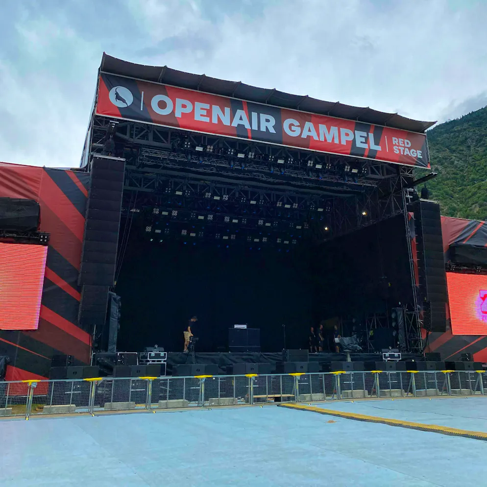 World stars will soon be rocking out on these boards: the main stage at Gampel Open Air.