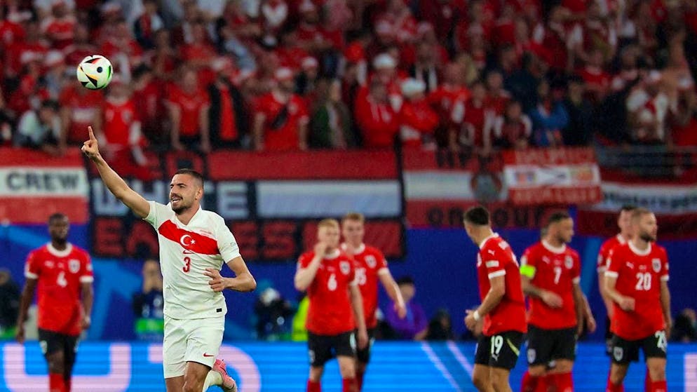 Merih Demiral provoked after the 2-0 goal celebration