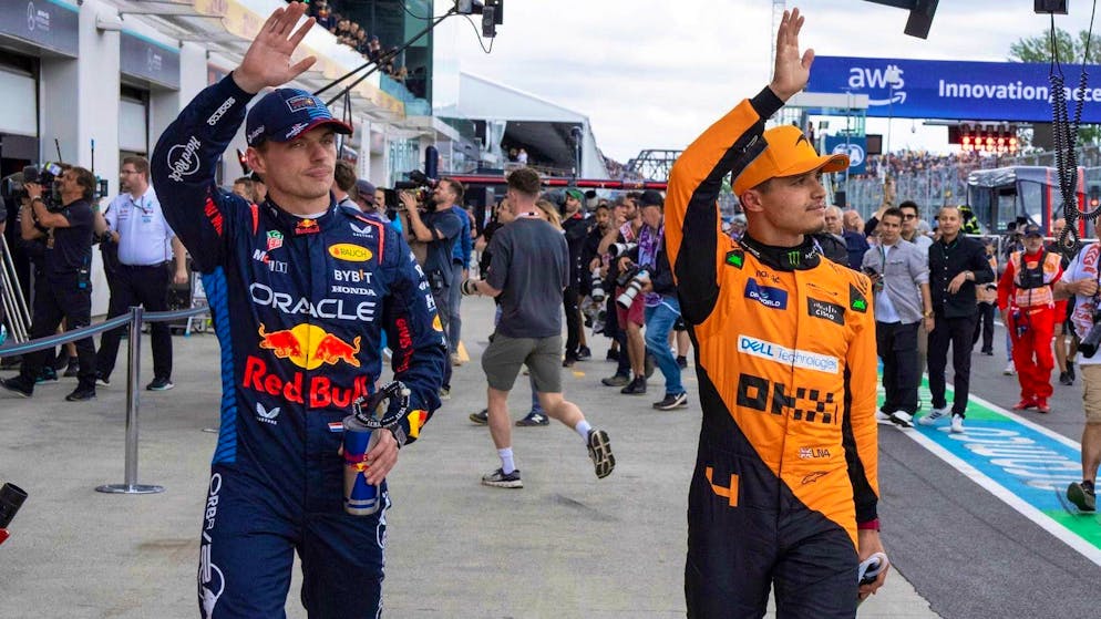 After the spat at Spielberg, things are likely to get heated between Max Verstappen (l) and Lando Norris at Silverstone.