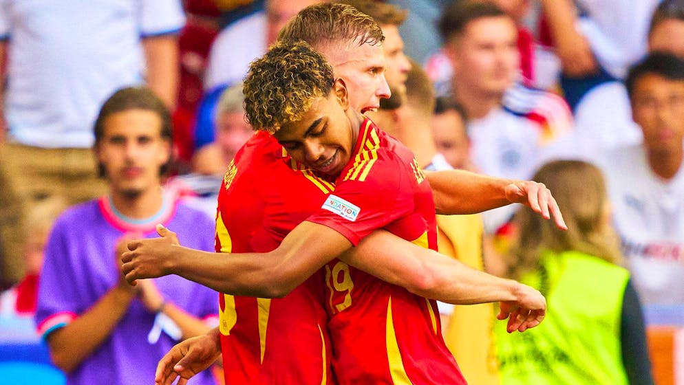 Dani Olmo hat Spanien in der 51. Minute in Führung gebracht.