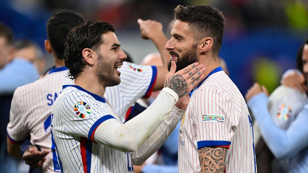 France - Portugal. La joie des Français.