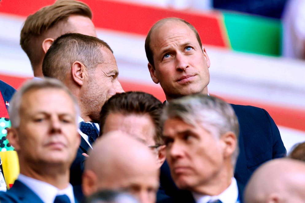 Prince William at the England-Switzerland match. ... many emotions.