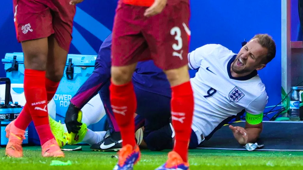 Harry Kane had to be substituted in the quarter-final against Switzerland with cramps