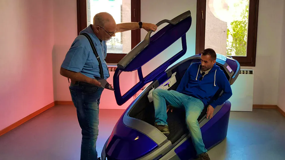 Exhibition of the Sarco suicide capsule in the Netherlands, where Australian activist Philip Nitschke has lived since 2015. (archive picture)