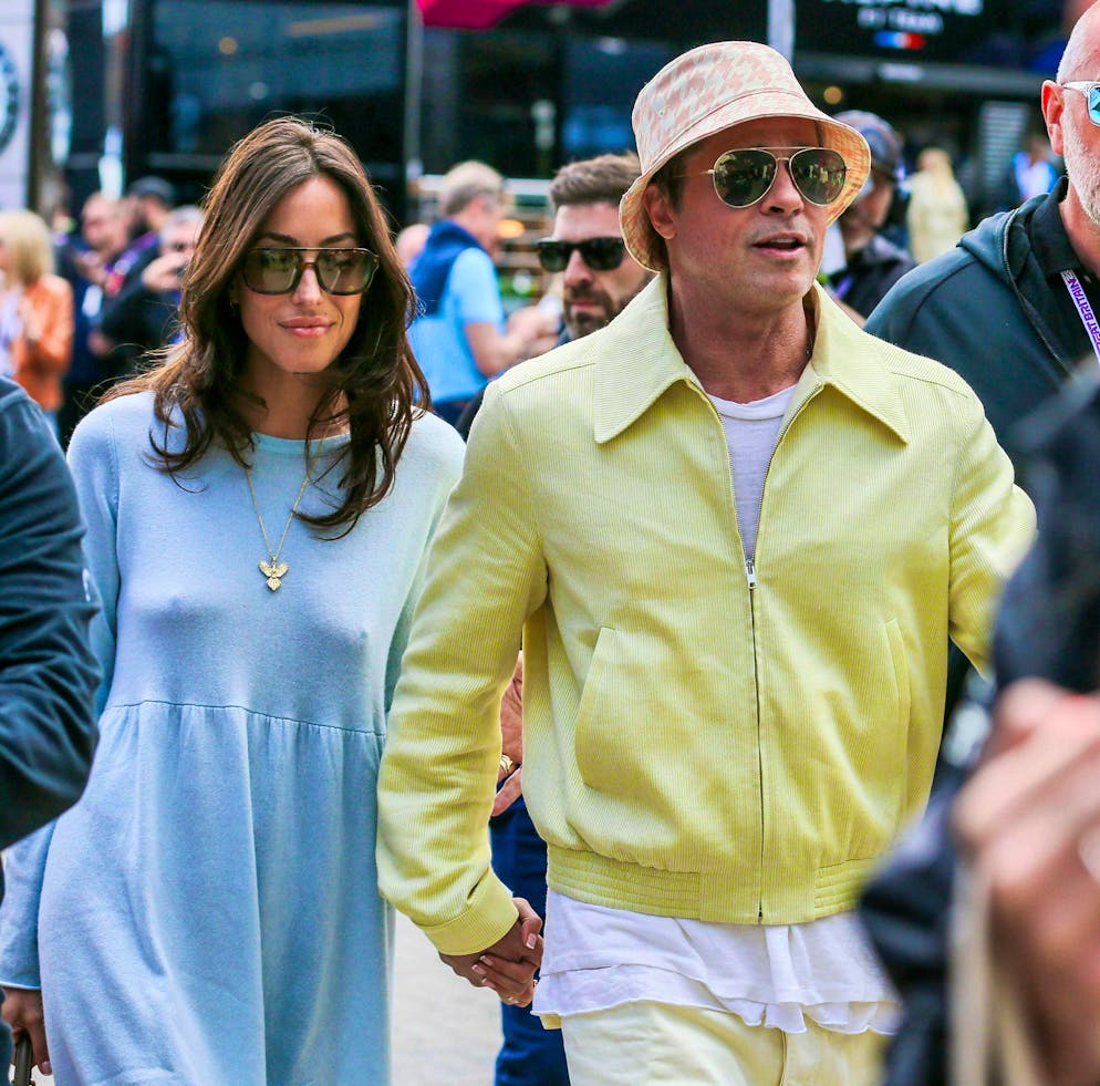 Brad Pitt shows off with Geneva girlfriend. At the weekend, Hollywood star Brad Pitt appeared with his new girlfriend Ines de Ramon at the Formula 1 race in Silverstone, England.