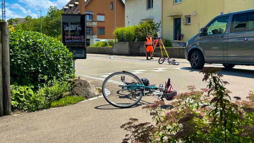 The scene of the accident on Breitestrasse in Seuzach.