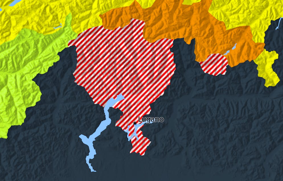 Forti temporali sono attesi per venerdì su gran parte della Svizzera italiana