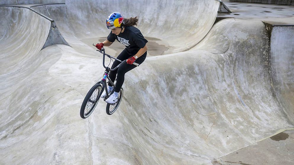 Für Nikita Ducarroz ist auch der Spass entscheidend - Gallery. Nikita Ducarroz beim Training in Genf.