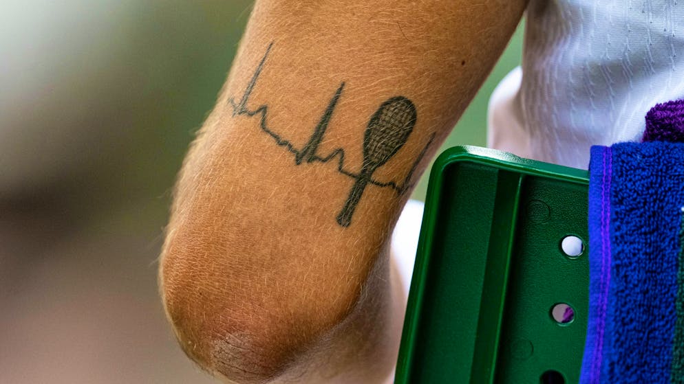 Lorenzo Musetti with a special tattoo.