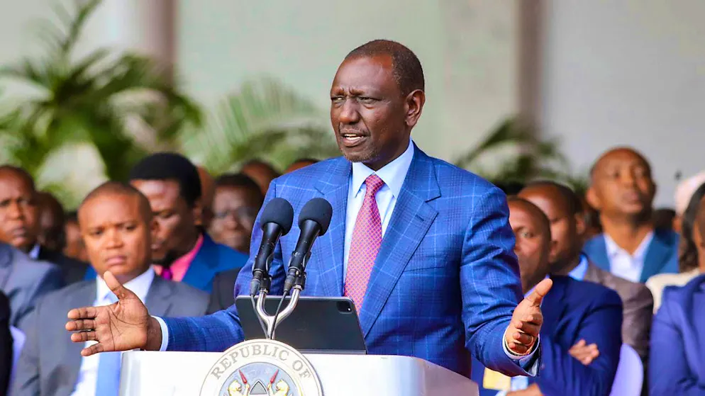 ARCHIVE - William Ruto, President of Kenya, delivers a speech at State House. Photo: Patrick Ngugi/AP/dpa