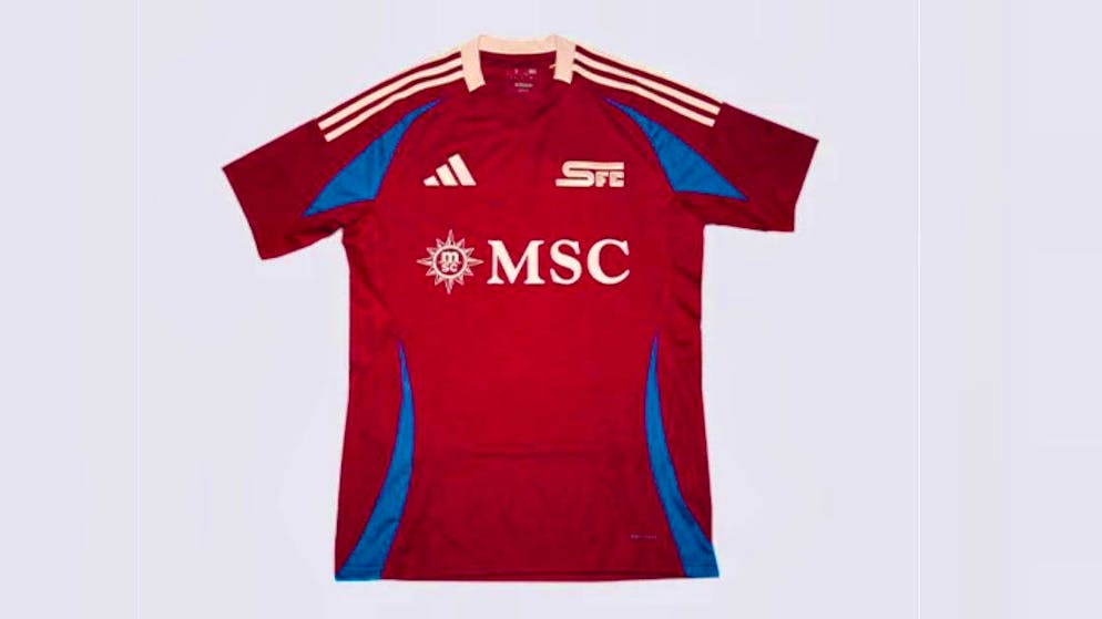 The kits of the Super League clubs 2024/25. Servette's home kit has a retro look ...