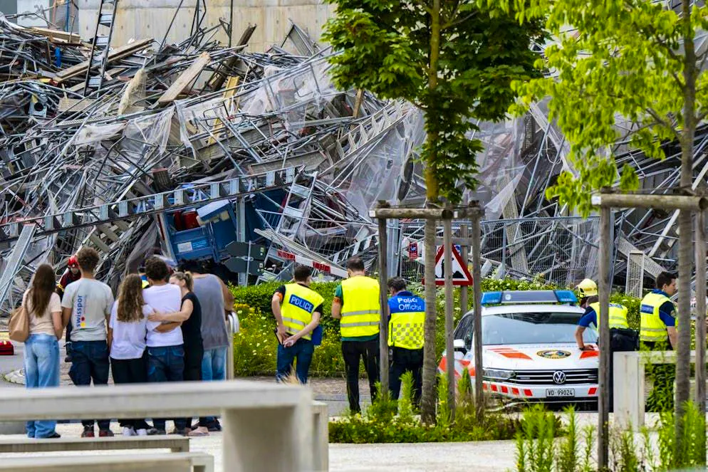 On July 12, a scaffolding collapsed on a construction site in Prilly VD near Lausanne.