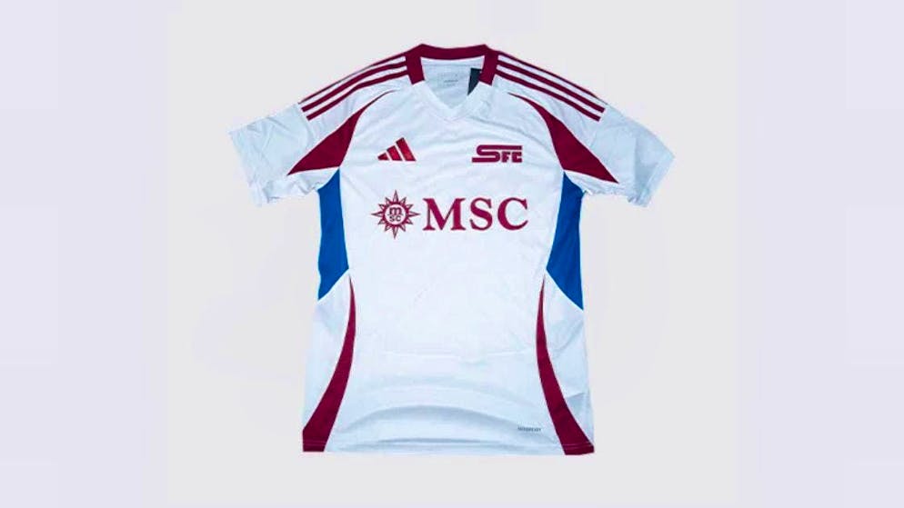 The kits of the Super League clubs 2024/25. ... as does the away kit.