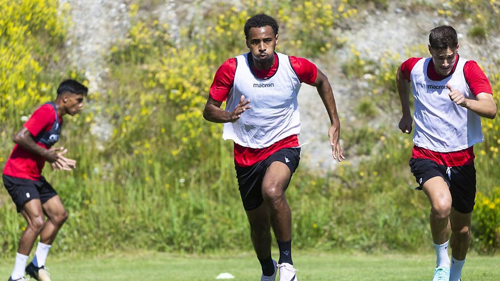 Noé Sow im Training des FC Sion