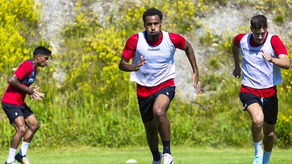 Noé Sow in training at FC Sion