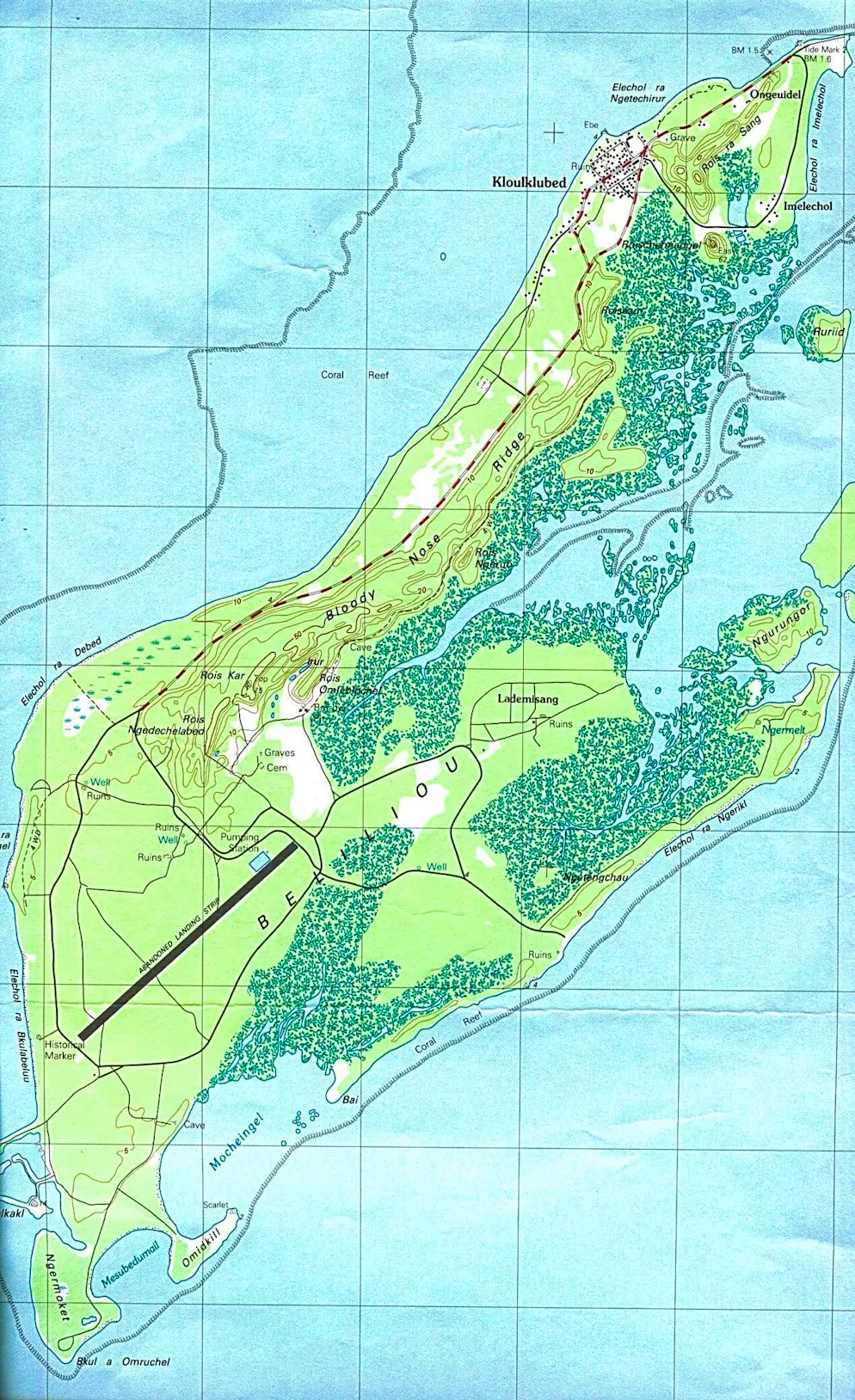 Map of Peleliu.