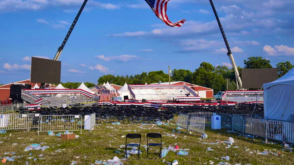 The venue emptied after the shooting.