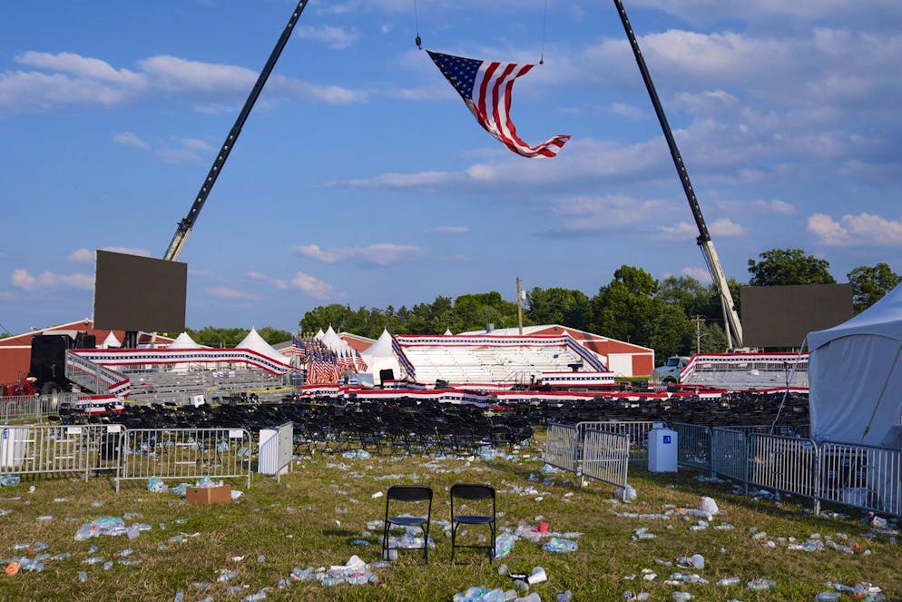 Attacco a Trump durante la campagna elettorale statunitense. Ecco il luogo del comizio elettorale del candidato repubblicano alle presidenziali, l'ex presidente Donald Trump, vuoto dopo l'attentato.