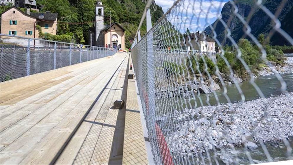 Vallemaggia. La passerella di Visletto è aperta anche ai turisti