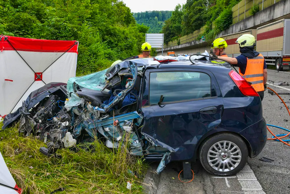 The car was totaled in the fatal accident.