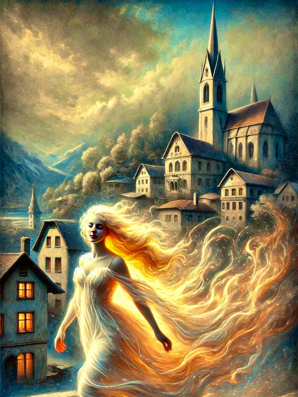 AI W. Nuss from Bümpliz. Variant 3: New picture, similar pattern - blonde, white dress, white skin.