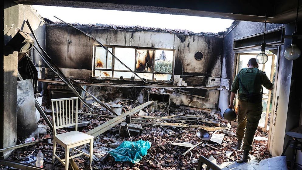 Il Kibbutz Beeri dopo l'attacco di Hamas