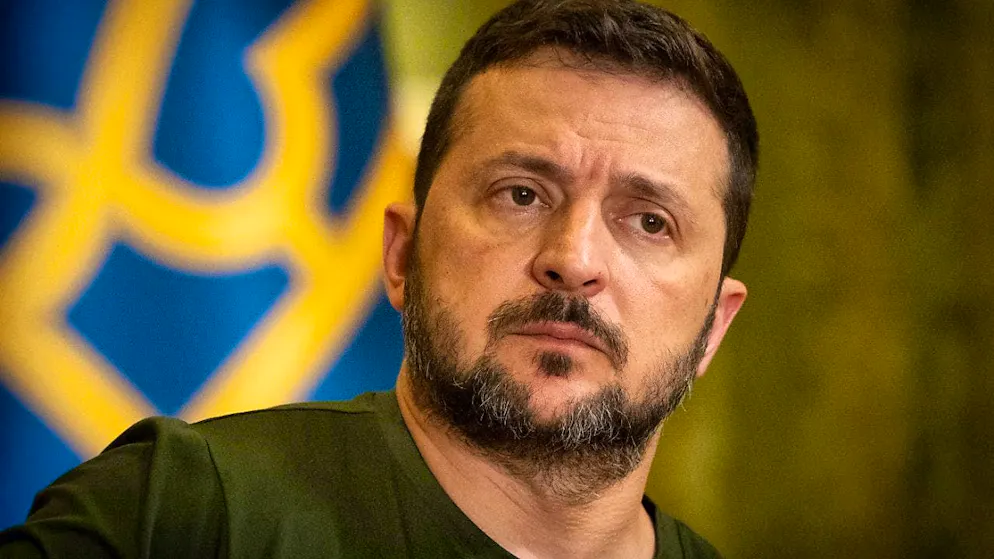 Volodymyr Zelensky, President of Ukraine, pauses during a press conference. Photo: Efrem Lukatsky/AP/dpa