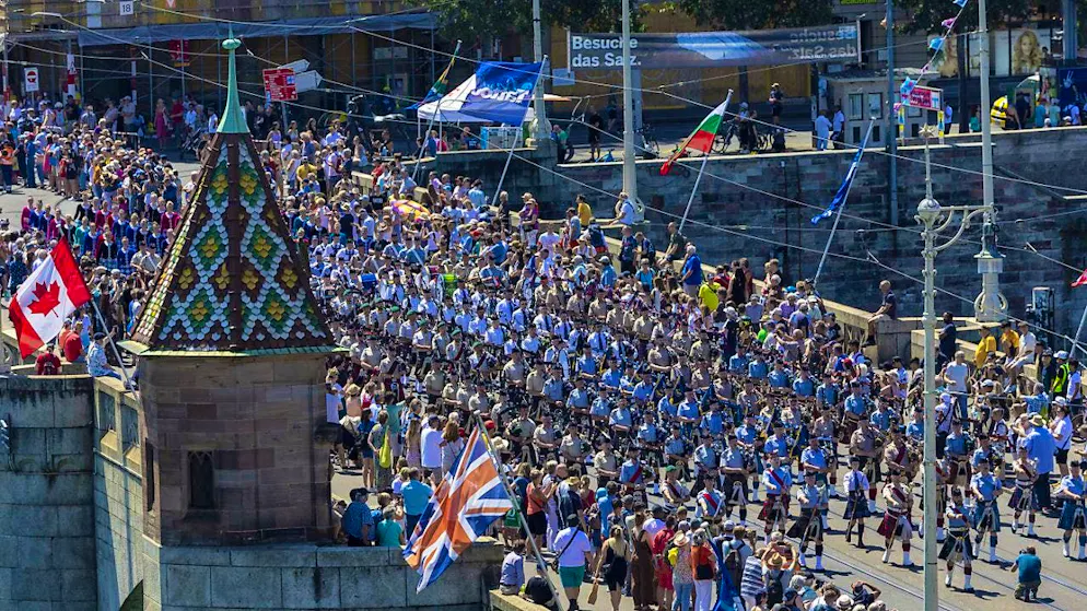On Saturday, the Basel Tattoo Parade will parade through Basel city center. (archive picture)