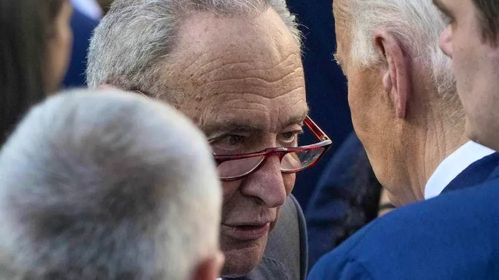 His word carries weight: Democratic Majority Leader Chuck Schumer is among those urging Joe Biden to reconsider his candidacy (archive photo).