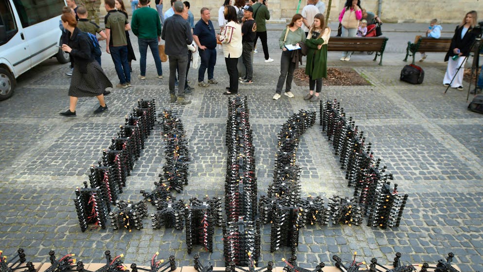 Iryna Farion hat den Kampf gegen den russischen Angriffskrieg nach eigenen Angaben auch mit dem Kauf von Drohnen für die Front unterstützt. 