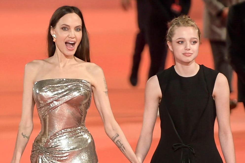 Mama Angelina Jolie mit Shiloh an einer Filmpremiere in Rom im Oktober 2024. 