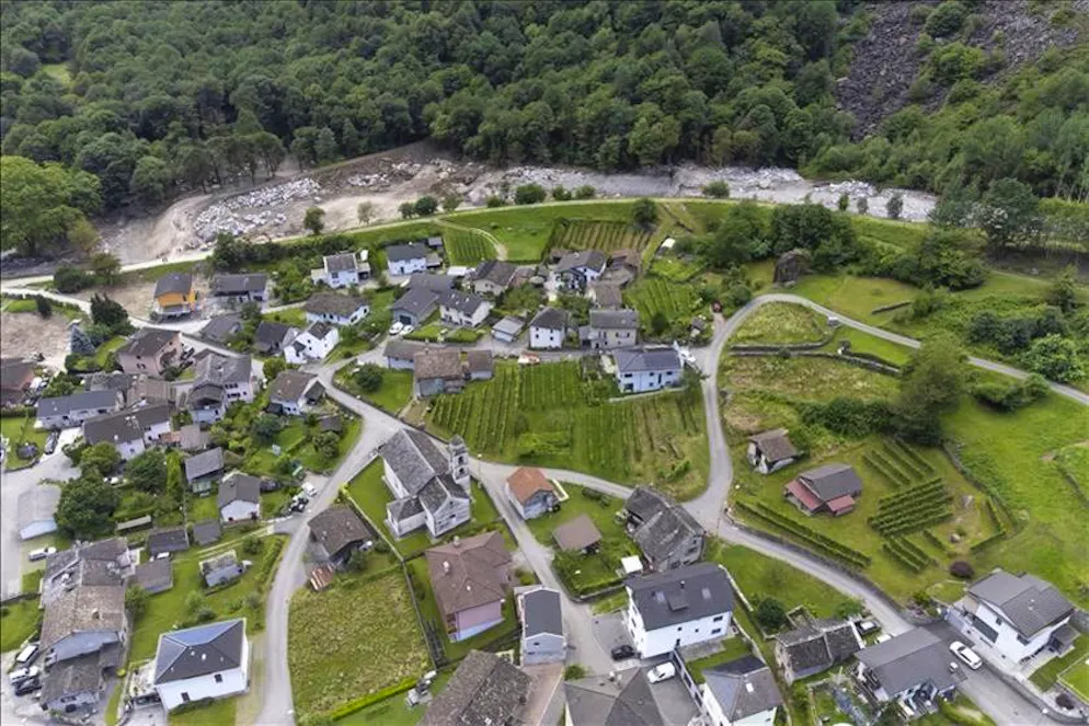 Lostallo visto dall'alto