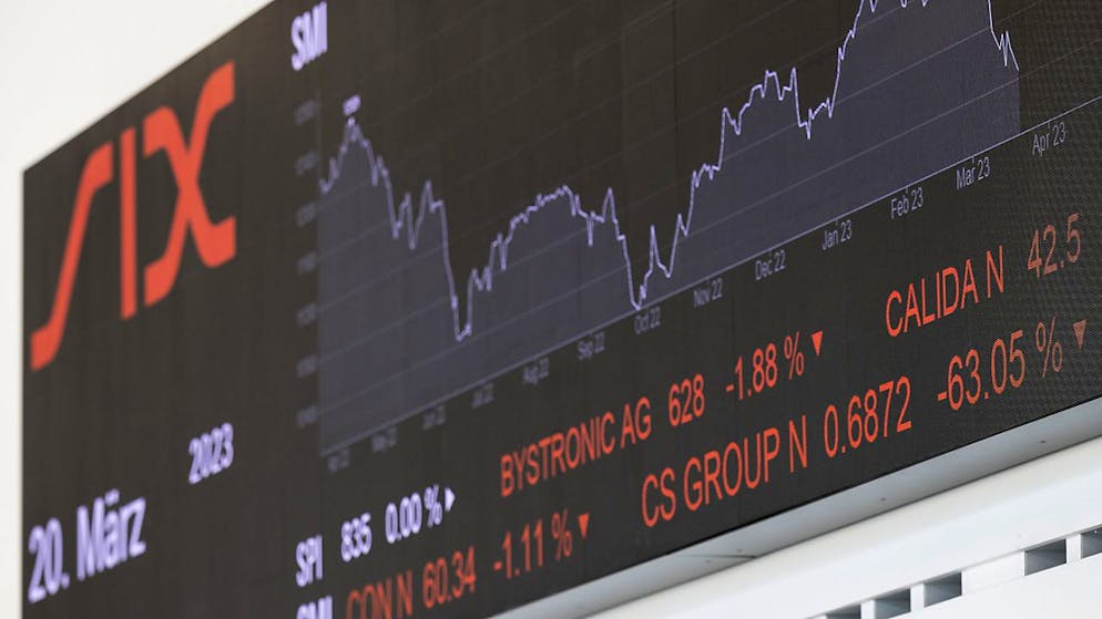 A la Bourse suisse, le SMI évoluait lundi matin dans le vert. (archive)