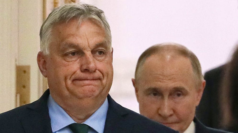 Moskau im Alleingang: Der ungarische Ministerpräsident Viktor Orban zu Besuch bei Russlands Präsident Wladimir Putin. (5. Juli 2024)