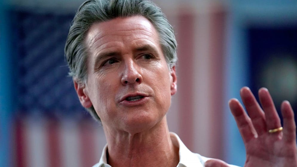 Der 56 Jahre alte Gouverneur Gavin Newsom des liberalen US-Bundesstaats Kalifornien.