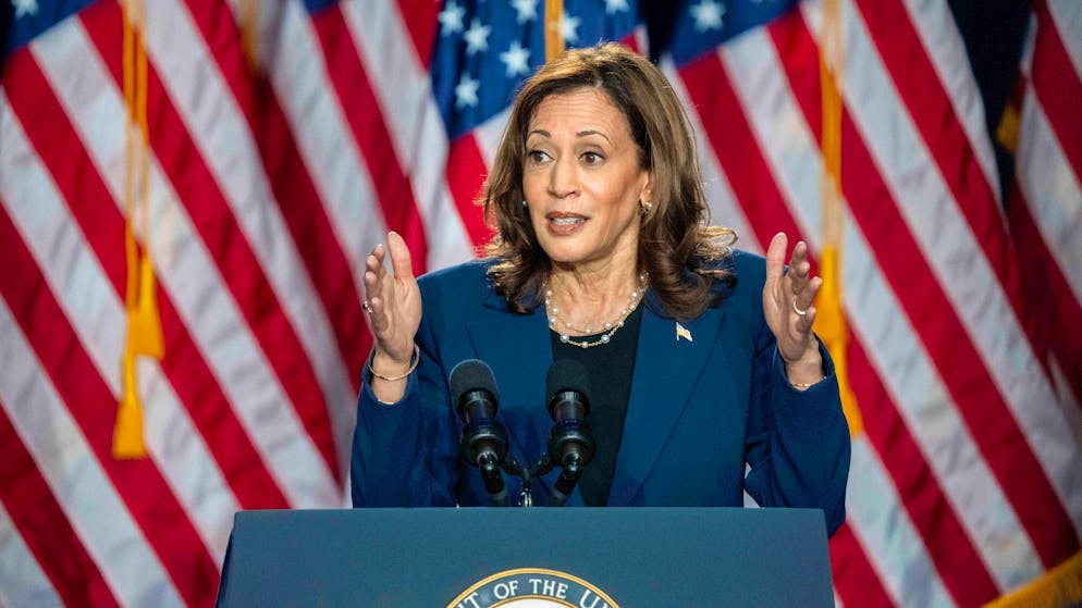 Harris lässt sich in Milwaukee feiern. 