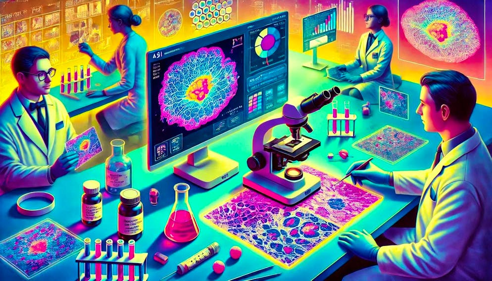 Symbolic image: A research team using AI for the early detection of breast cancer.